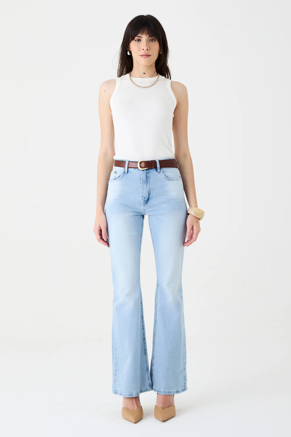 CALÇA LARISSA FEMININA BOOTCUT JEANS CLARO