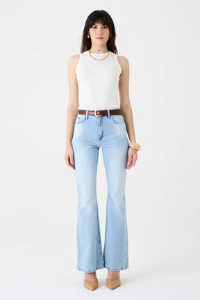 CALÇA LARISSA FEMININA BOOTCUT JEANS CLARO